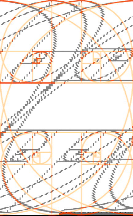 the golden ratio grid used in different way in a portrait orientation 
